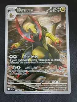 Pokemon Haxorus 147/086 Black Bolt illustration Rare Near Mint NM - Image 1