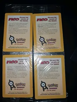 4 Sealed 2001 Entei #34 Reverse Holo Pokemon TCG Black Star Movie Promo - Image 1