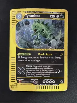 ◓Tyranitar 29/165 Expedition Base Set 2002 - Pokemon TCG Holo Rare e-Reader*DMG◓ - Image 2