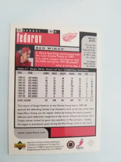 1998-99 Upper Deck UD Choice Preview Sergei Fedorov #75 HOF - Image 2