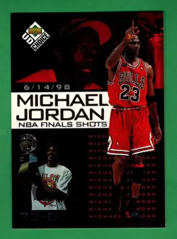 1998-99 UD Choice Preview Michael Jordan NBA Finals Shots #8 Chicago Bulls HOF - Image 1