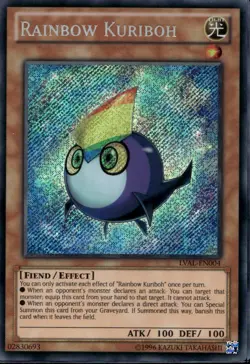Rainbow Kuriboh Unl Ed Secret Rare LVAL-EN004 Yu-Gi-Oh! - Image 1