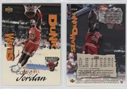 1997-98 Upper Deck Nestle Slam Dunk Michael Jordan #SD22 HOF - Image 3
