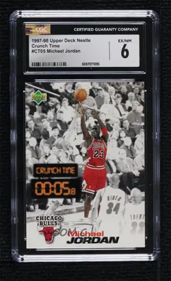 1997-98 Upper Deck Nestle Slam Dunk Crunch Time Michael Jordan #CT05 CGC 6 HOF - Image 1