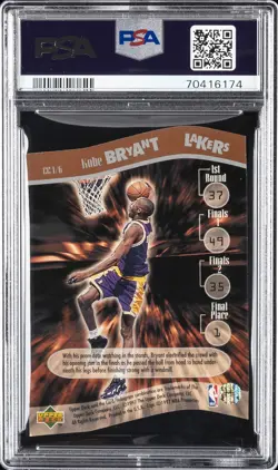 1997 UPPER DECK NESTLE CRUNCH SLAM DUNK CONTESTANTS #CC1 KOBE BRYANT PSA 8 - Image 2