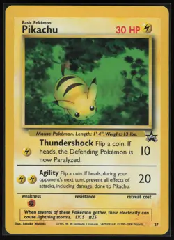 Pokemon Pikachu (27) Promo Normal WoTC Promo 27/53 NM - Image 1