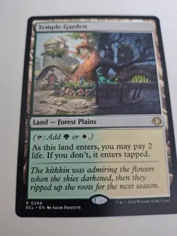 1 X MTG Magic The Gathering Lorwyn Eclipsed Temple Garden rare Exc Cond - Image 1