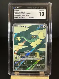 2024 POKEMON Drampa 184/162 Temporal Forces Illustration Rare CGC GEM MINT 10 - Image 1