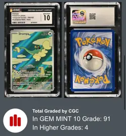 2024 POKEMON Drampa 184/162 Temporal Forces Illustration Rare CGC GEM MINT 10 - Image 4