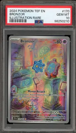 Pokemon Bronzor Temporal Forces Illustration Rare #170 PSA 10 Gem Mint - Image 1