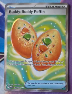 Pokemon TCG Buddy-Buddy Poffin 167/132 Ultra Rare Me01: Mega Evolution NM-Mint - Image 1