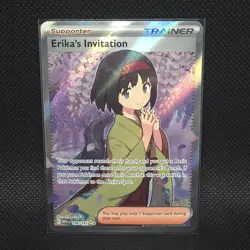 Pokemon TCG Erika's Invitation Scarlet & Violet Holo Ultra Rare Card 196/165 - Image 1
