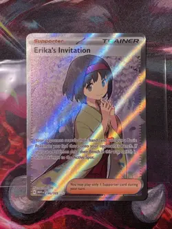 Pokemon TCG Erika's Invitation Scarlet & Violet Holo Ultra Rare Card 196/165 - Image 1