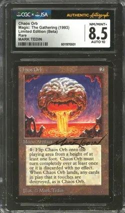 Magic MTG Beta Chaos Orb CGC 8.5 Tedin Auto 10 NEAR MINT NM - Image 1