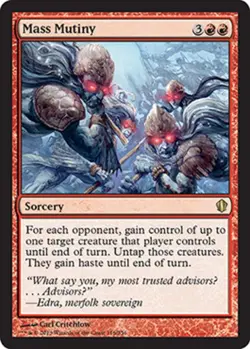 1 x Mass Mutiny - Commander 2013 - Light Play - MTG - Image 1