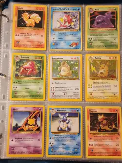 Pokemon Collection Binder Vintage Lot of Cards Holos Rare WoTC Fossil Jungle Etc - Image 1