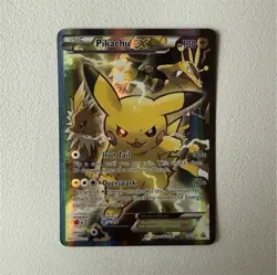 Pokemon Pikachu EX XY124 Full Art Promo Holo 130 HP Basic English Card - Image 1