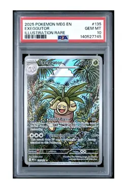 2025 POKEMON MEG EN-MEGA EVOLUTION ILLUSTRATION RARE #135 EXEGGUTOR PSA 10 - Image 1