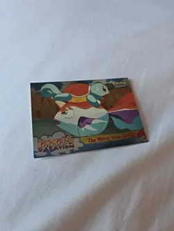 1998 Topps Chrome Pokemon Pikachu Vacation The Water Race Is On! Holo Foil - Image 2