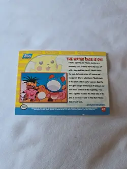 1998 Topps Chrome Pokemon Pikachu Vacation The Water Race Is On! Holo Foil - Image 4
