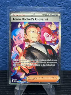 Pokemon TCG Team Rocket's Giovanni 238/182 Destined Rivals Holo SIR Card NM - Image 1