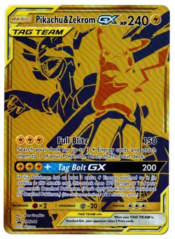 Pokemon TCG Pikachu & Zekrom GX SM248 Holo Promo Card Oversized/Jumbo - Image 1