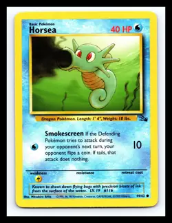 💥 Horsea # 49/62 | Fossil Set | | Vintage Pokemon 1999 TCG | - Image 1