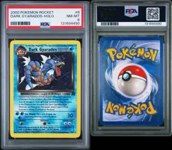Pokemon Dark Gyarados Holo 8/82 Team Rocket Unlimited English PSA 8 - Image 2