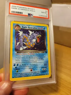 Pokemon Dark Gyarados Holo 8/82 Team Rocket Unlimited English PSA 8 - Image 4