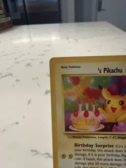 Birthday Pikachu 24 Holo Black Star Celebrations Promo Pokemon Card NM - Mint - Image 2