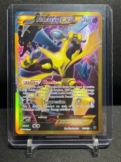 Alakazam EX 125/124 Gold Secret Rare Pokemon 2016 Fates Collide LP - Image 1