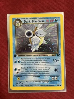 Dark Blastoise 3/82 1st Edition Team Rocket Unlimited Holo Pokemon TCG LP - Image 1