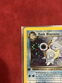 Dark Blastoise 3/82 1st Edition Team Rocket Unlimited Holo Pokemon TCG LP - Image 2