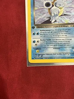 Dark Blastoise 3/82 1st Edition Team Rocket Unlimited Holo Pokemon TCG LP - Image 4
