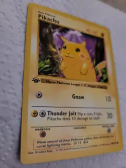 1st EDITION Red Cheeks Shadowless Pikachu 058/102 Pokemon - Image 2