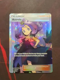 Pokemon Acerola TCG Full Art Holo Card 142/147 Sm-Burning Shadows NM - Image 1
