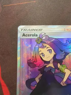 Pokemon Acerola TCG Full Art Holo Card 142/147 Sm-Burning Shadows NM - Image 2