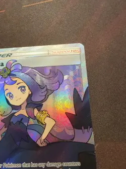 Pokemon Acerola TCG Full Art Holo Card 142/147 Sm-Burning Shadows NM - Image 3