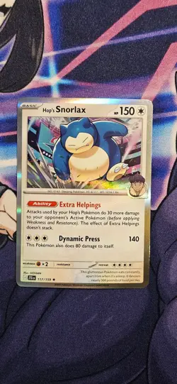 Hop's Snorlax 117/159 | Journey Together [NM] Pokemon Card - Image 1