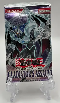 (701011) YUGIOH GLADIATOR'S ASSAULT Unlimited Edition Sealed BOOSTER PACK - Image 1