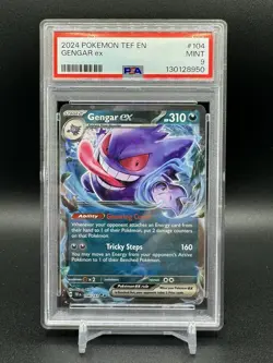 Gengar ex 104/162 Temporal Forces Double Rare PSA 9 MINT 2024 Pokemon TCG - Image 1