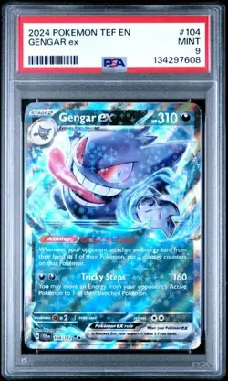 Pokemon Gengar ex 104/162 Temporal Forces - English - Mint PSA 9 - Image 1