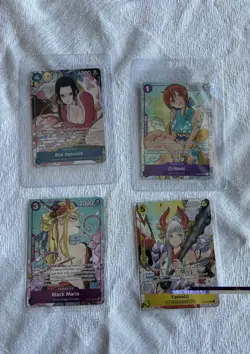 One Piece TCG Illustration Box 1 & 2 Cards Nami, Boa, Black Maria, Yamato SEALED - Image 1