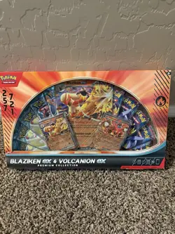 Blaziken ex & Volcanion ex Premium Collection 2025 Exclusive AMAZON Pokemon TCG - Image 1