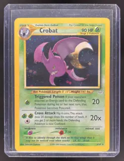 2001 Pokemon Neo Revelation Crobat Double Holo Error #4/64 - Image 1
