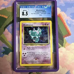 2001 Pokemon Misdreavous Neo Revelation **DOUBLE HOLO ERROR** CGC 8.5 - Image 1