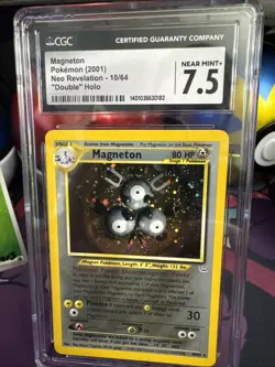 Pokemon Magneton Holo - Neo Revelation 10/64 - "Double" Holo Variant CGC 7.5 - Image 1
