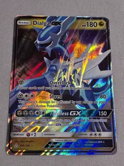 Dialga GX 100/156 Ultra Rare Pokemon TCG SM Ultra Prism NM - Image 1