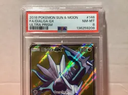 2018 Dialga GX 146/156 Full Art Ultra Prism PSA Graded 8 Pokemon TCG - Image 2