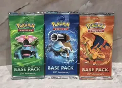 3 x Very Rare 20th anniversary cp6 Base Pack Korean Pokemon Full Art Set Sealed - Image 1
